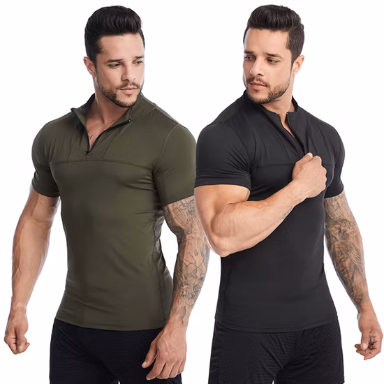Men Short Sleeves Active Athletic Gym Fitness Running Clothing Sportswear T-Shirt