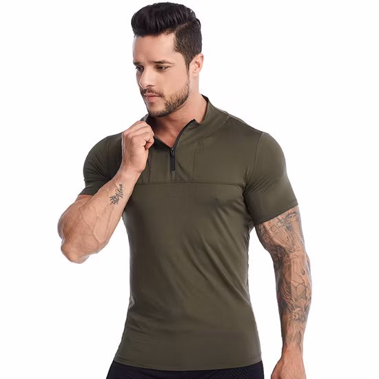 Men Short Sleeves Active Athletic Gym Fitness Running Clothing Sportswear T-Shirt