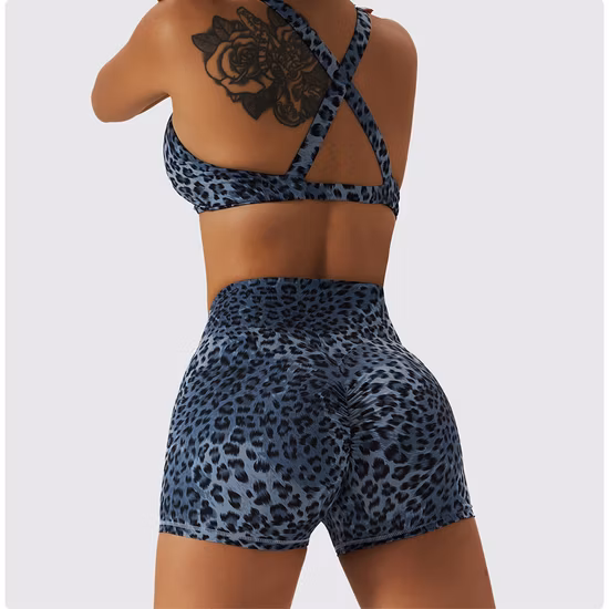 Reggiseno sportivo da donna con stampa leopardata, Criss