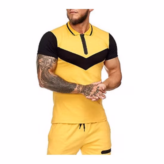 Set di tute sportive da uomo con cerniera intera a colori di alta qualità, 2 pezzi, pantaloni con coulisse, collo alto, set da palestra, set da uomo personalizzato