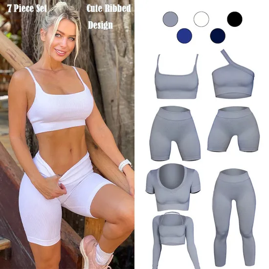 Abbigliamento sportivo all'ingrosso Logo personalizzato Donna Palestra Fitness Sport Allenamento Yoga Abbigliamento Completo Donna Active Wear Yoga Set