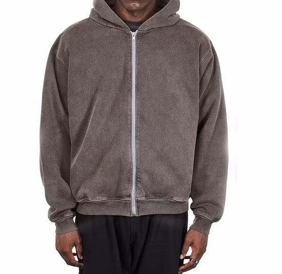 Felpa con cappuccio da uomo dal design personalizzato oversize e spesso